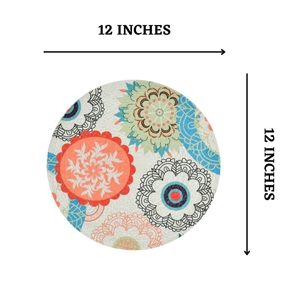 Vibrant Printed Round Dining Mats - Image 4