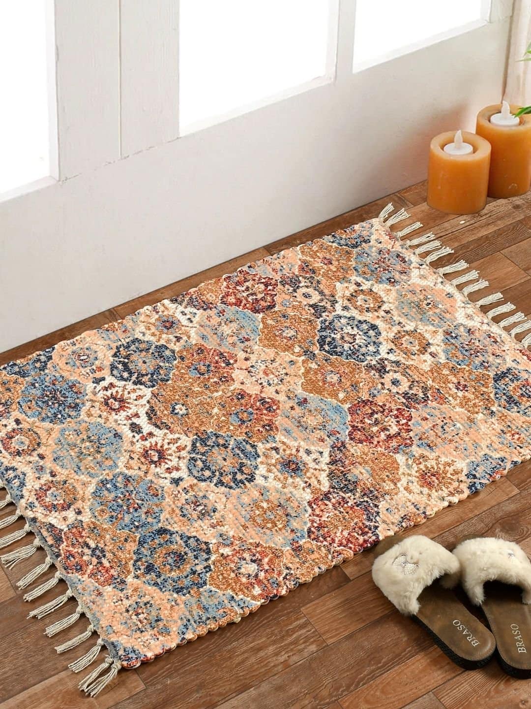Handmade Multicolor Shade Pattern Rug - Image 4