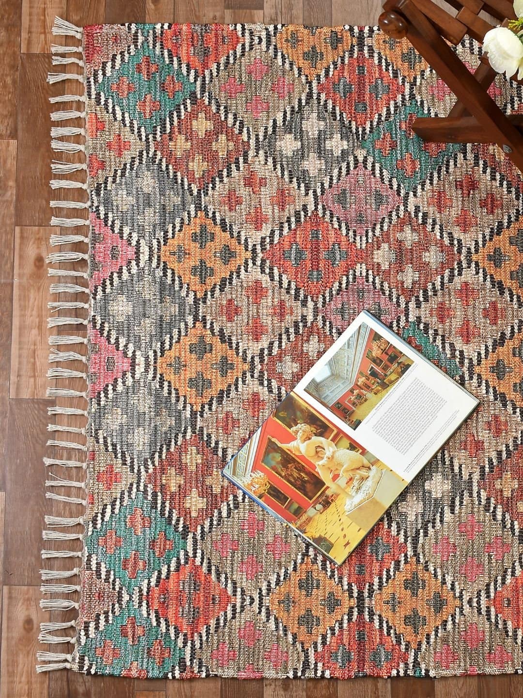 Handmade Multicolor Pattern Printed Rug