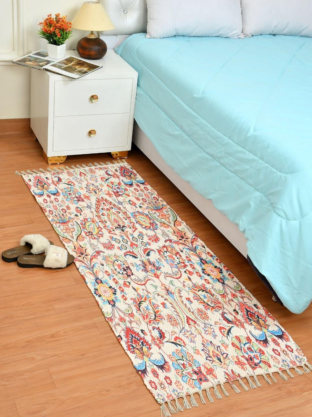 Handmade Multicolor Pattern Modern Rug - Image 4