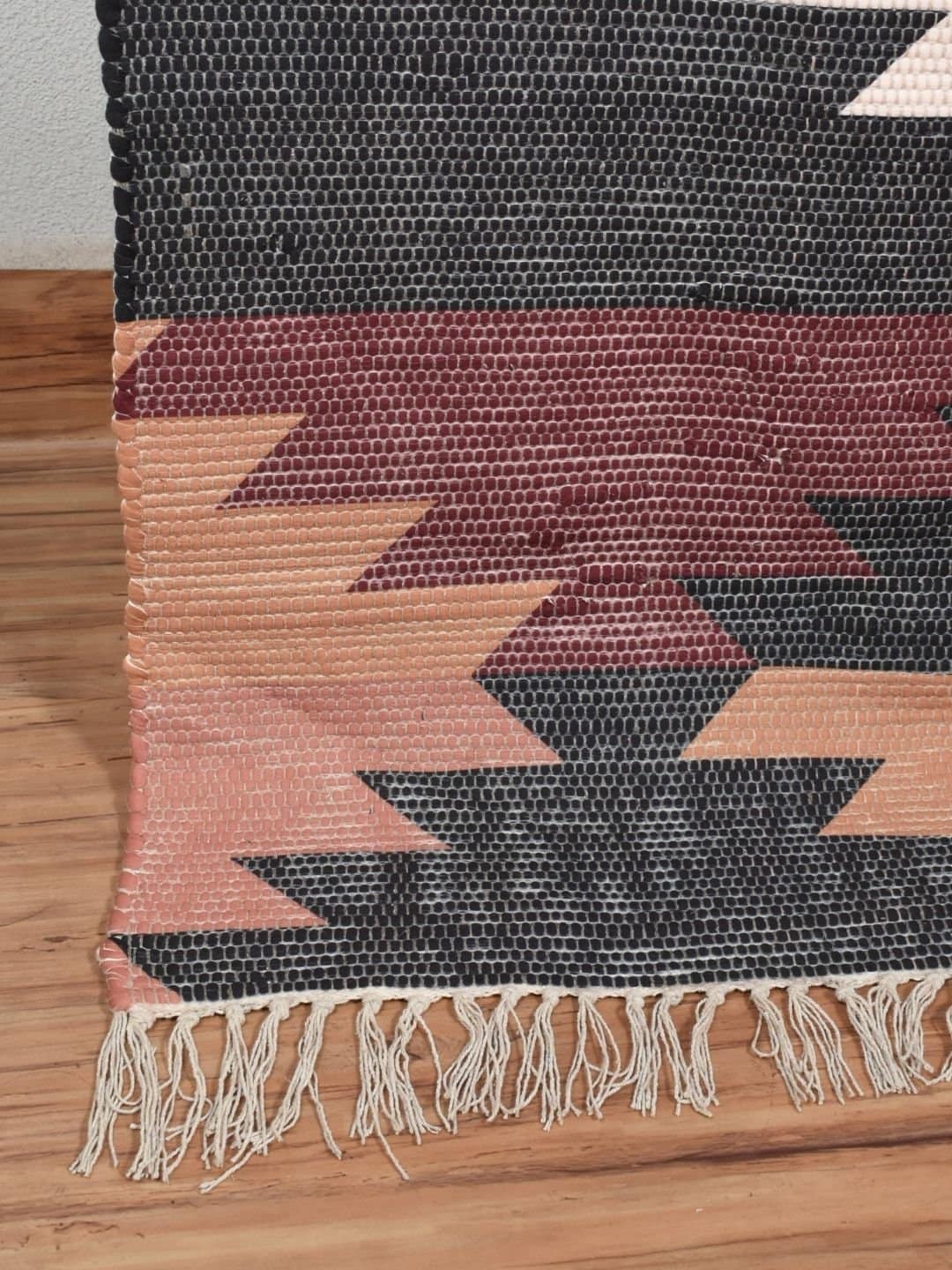 Handmade Dark Multicolor Designed Printed Rugs - Image 4