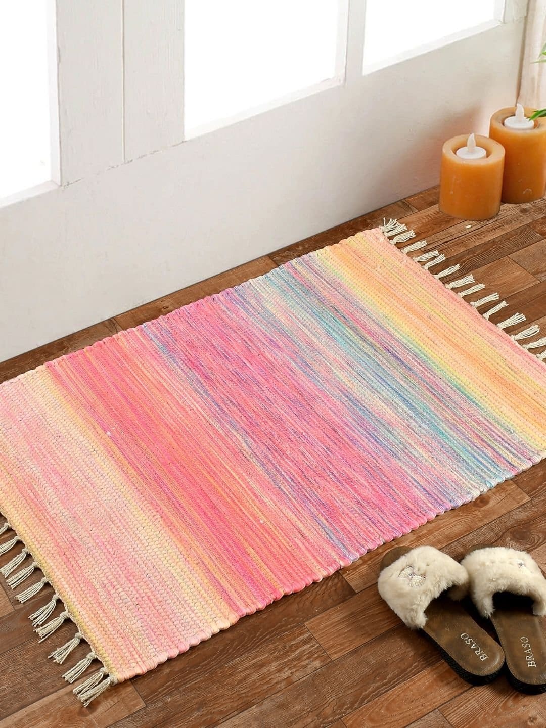 Handmade Multi Shade Printed Rug - Image 5