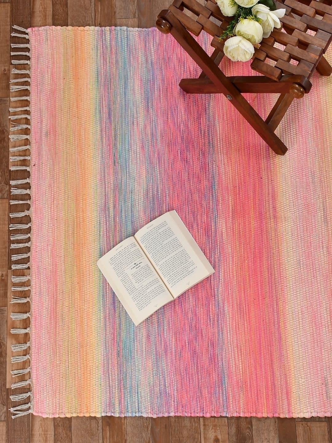 Handmade Multi Shade Printed Rug