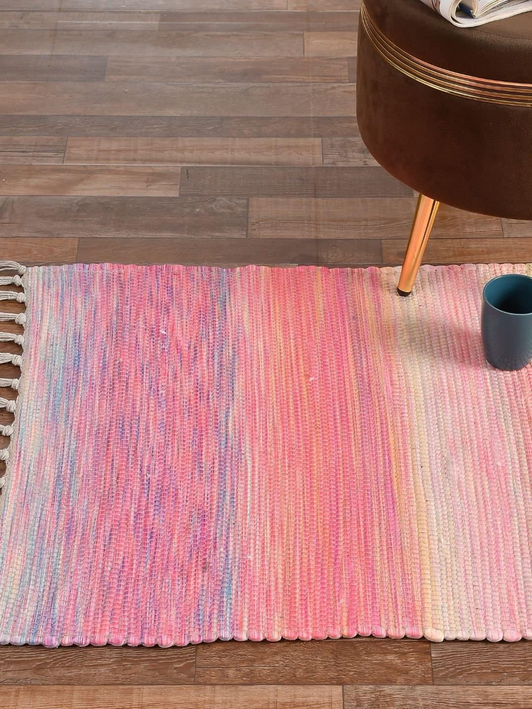 Handmade Multi Shade Printed Rug - Image 2