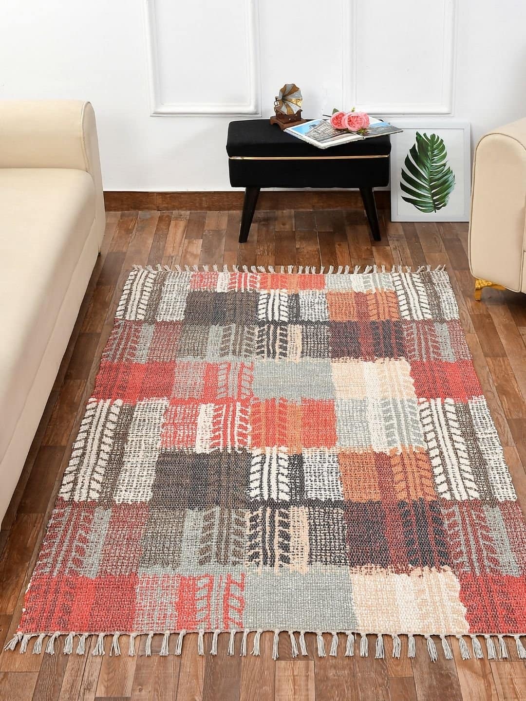 Handmade Multi shade Modern Rug - Image 2