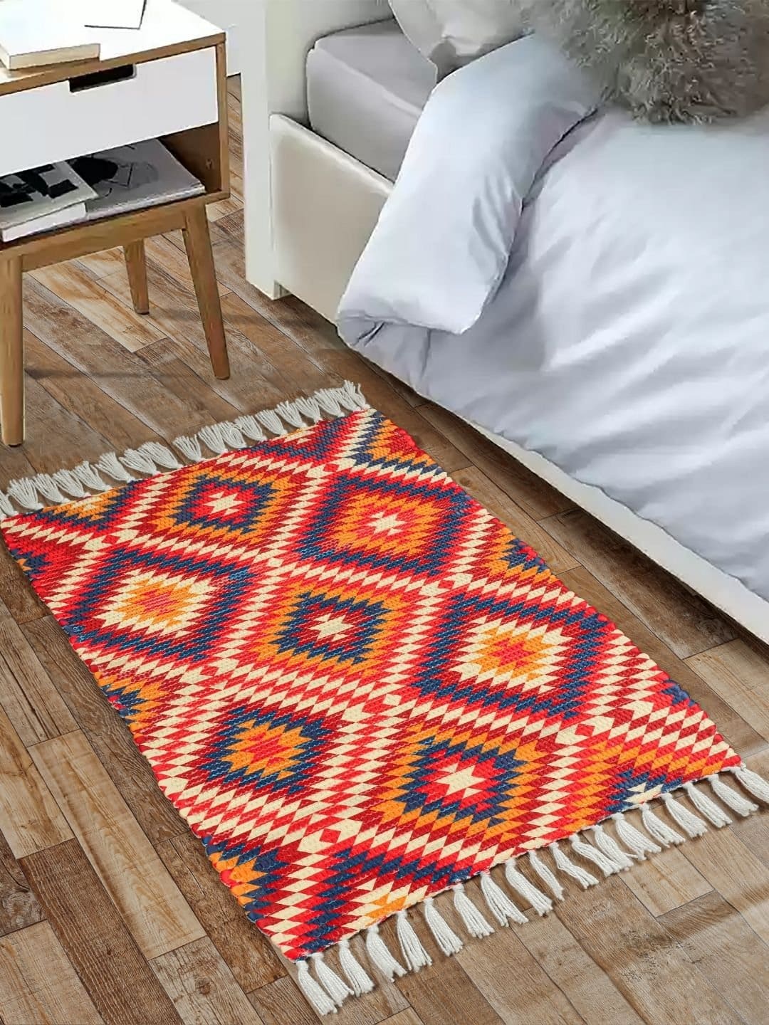 Handmade Cotton Printed Rug - Image 4