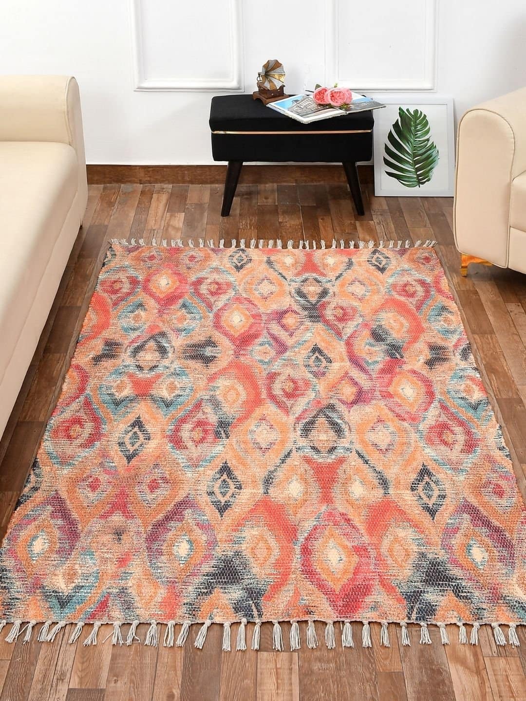 Handmade Multicolor Design Pattern Rug - Image 2