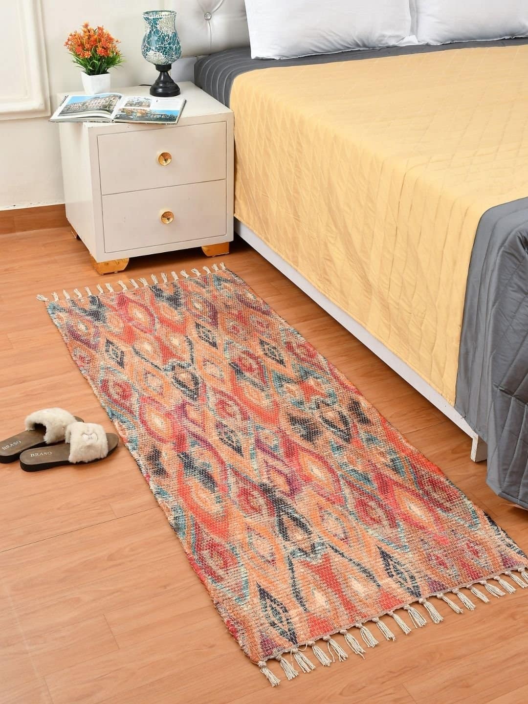 Handmade Multicolor Design Pattern Rug - Image 3