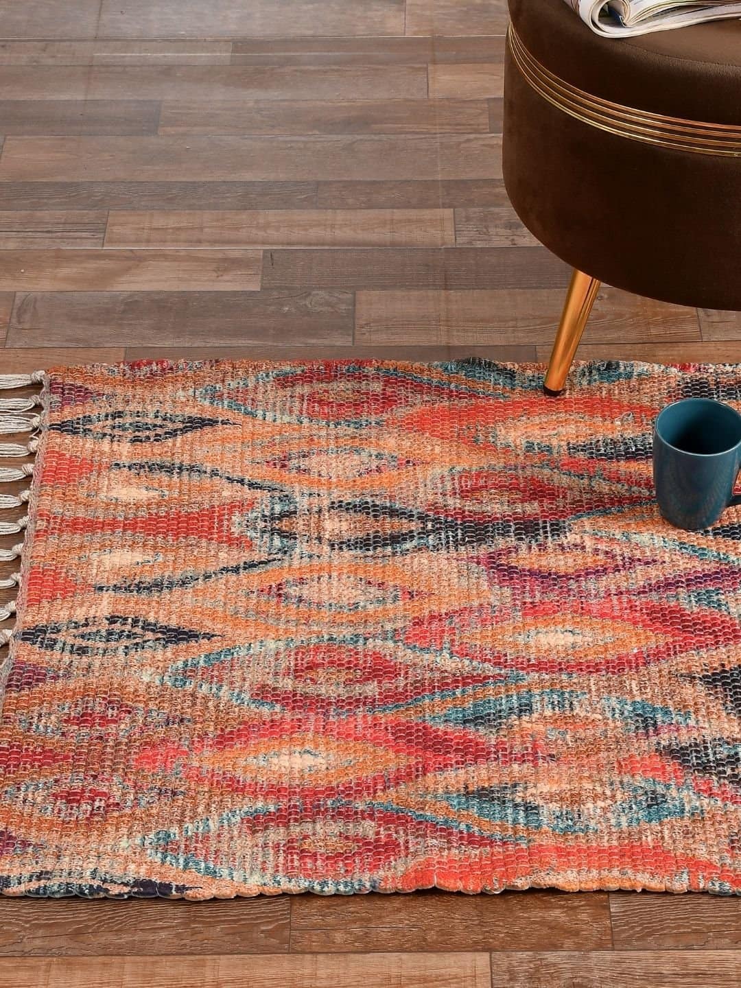 Handmade Multicolor Design Pattern Rug - Image 5