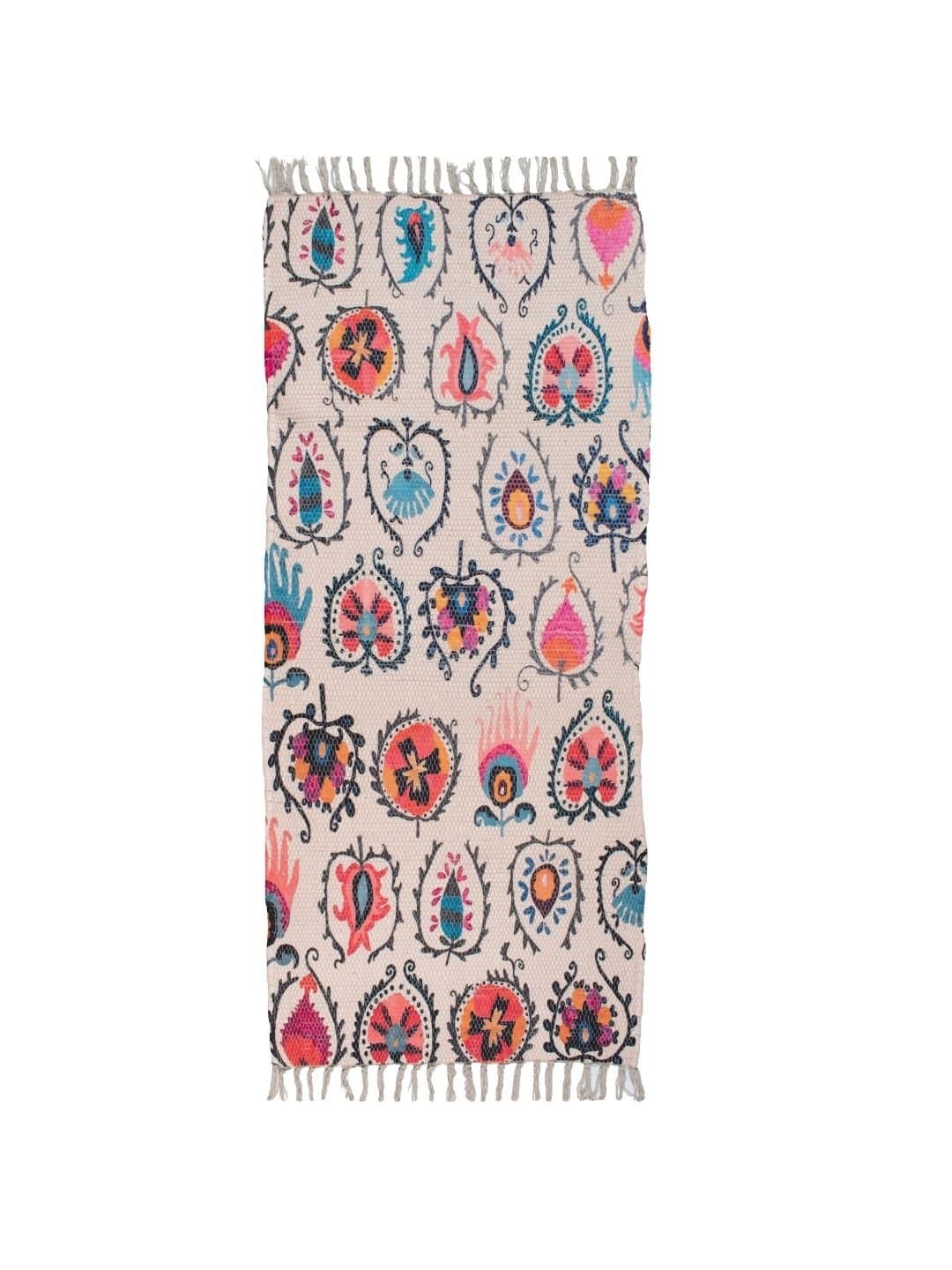 Handmade Light Multicolor Designed Printed Rug - Image 3