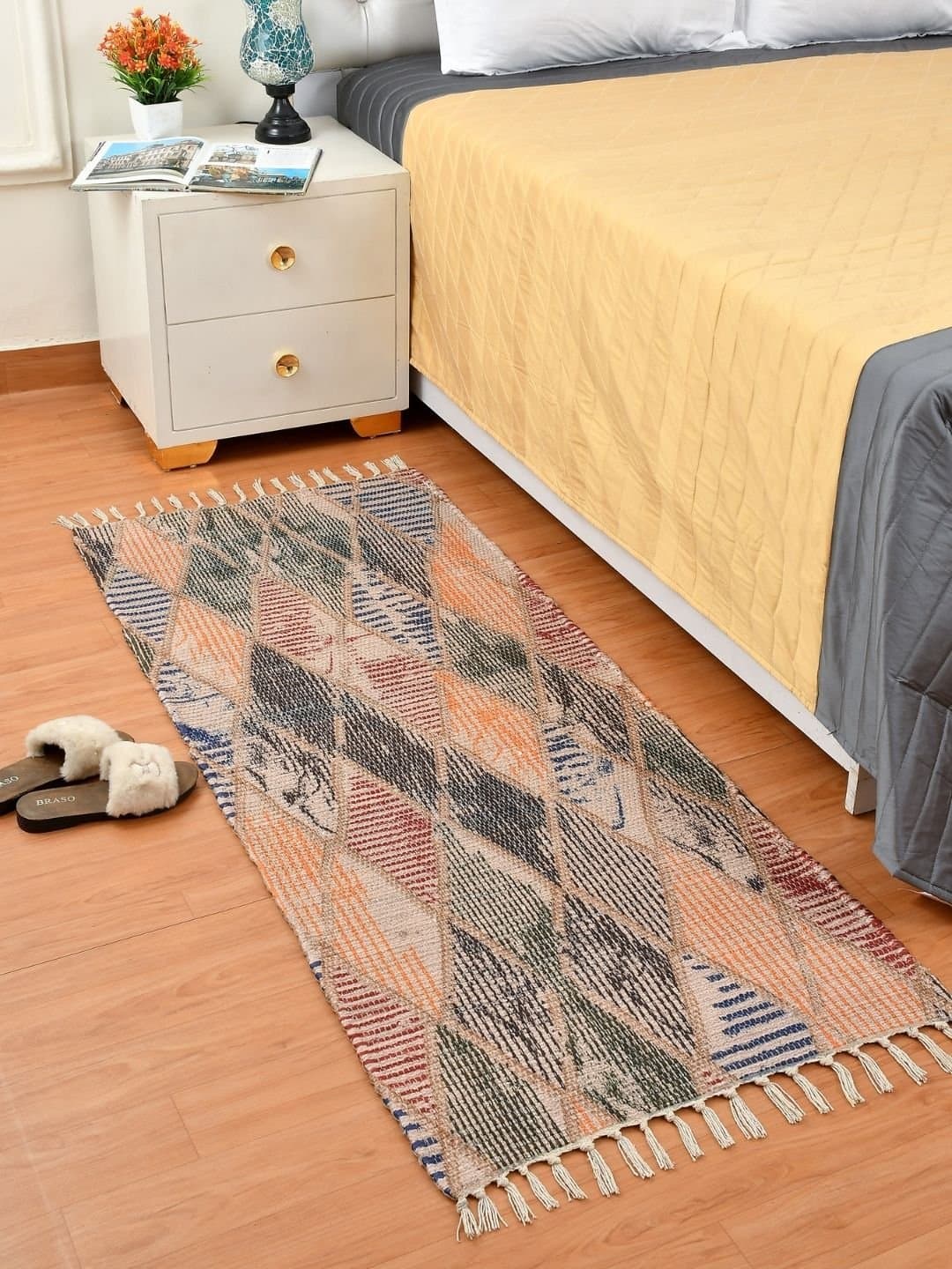 Handmade Multicolor Rug on floor