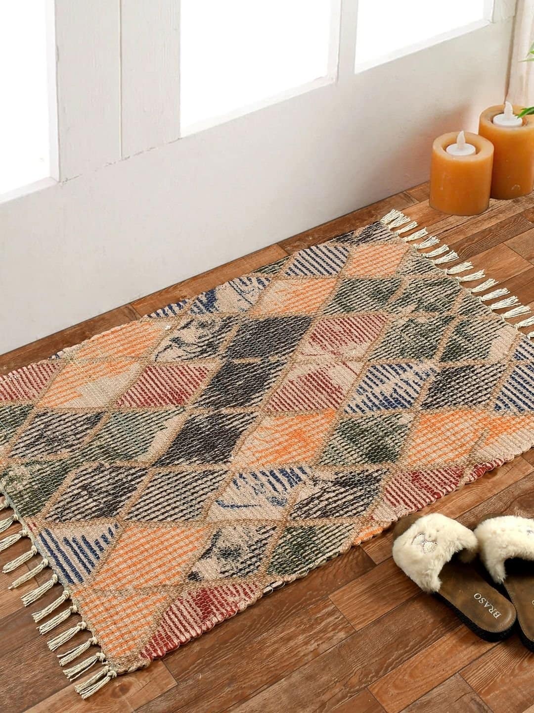 Modern Handmade Multicolor Rug