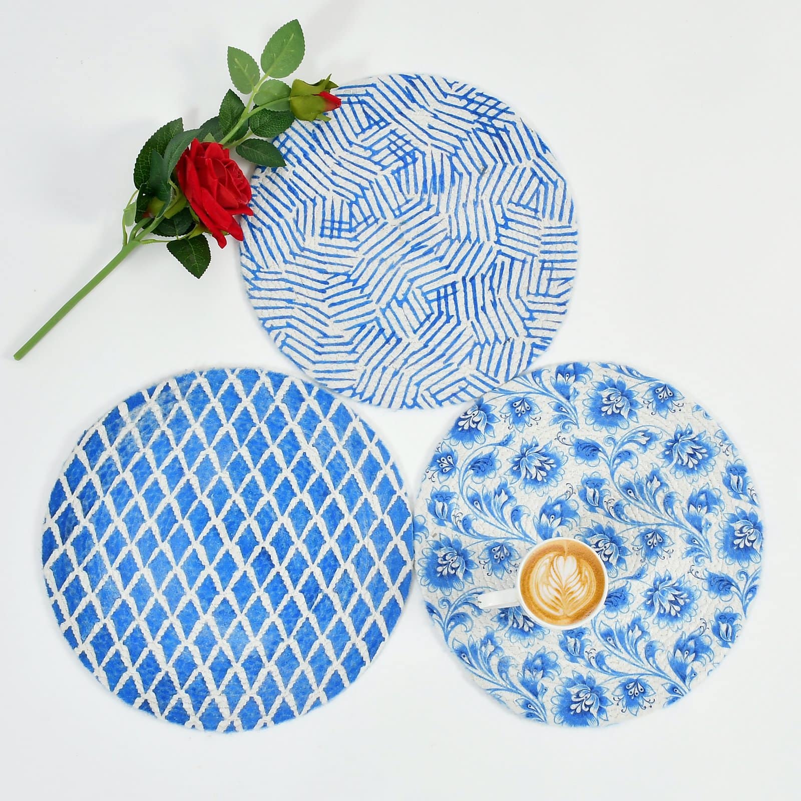 Decorative Printed Round Placemat