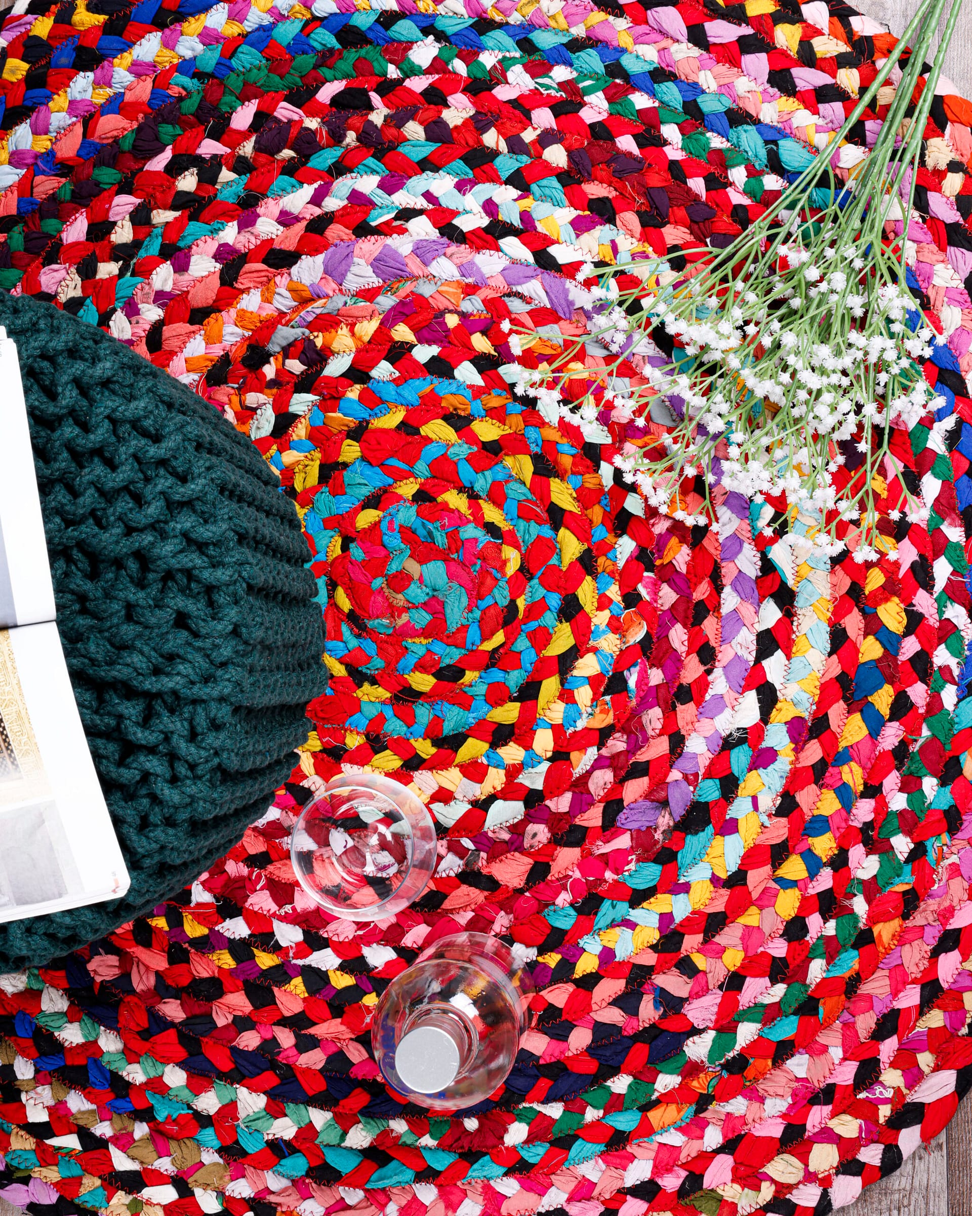 Natural Handwoven Round Jute Rug