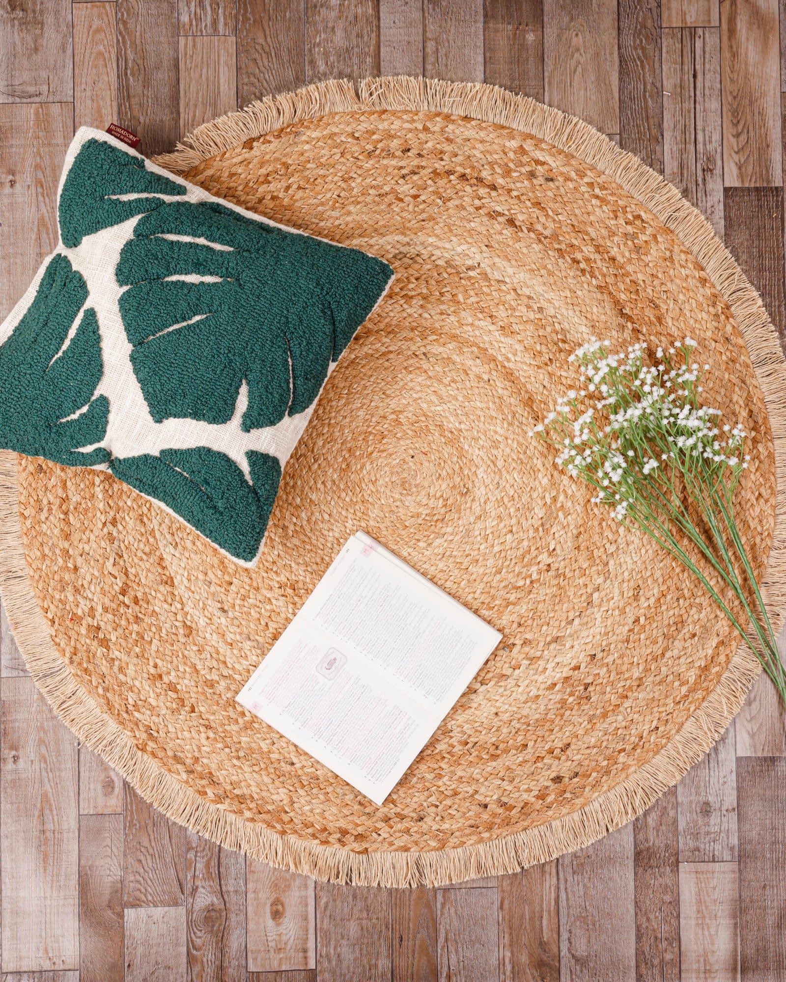 Natural Jute Fringe Rug