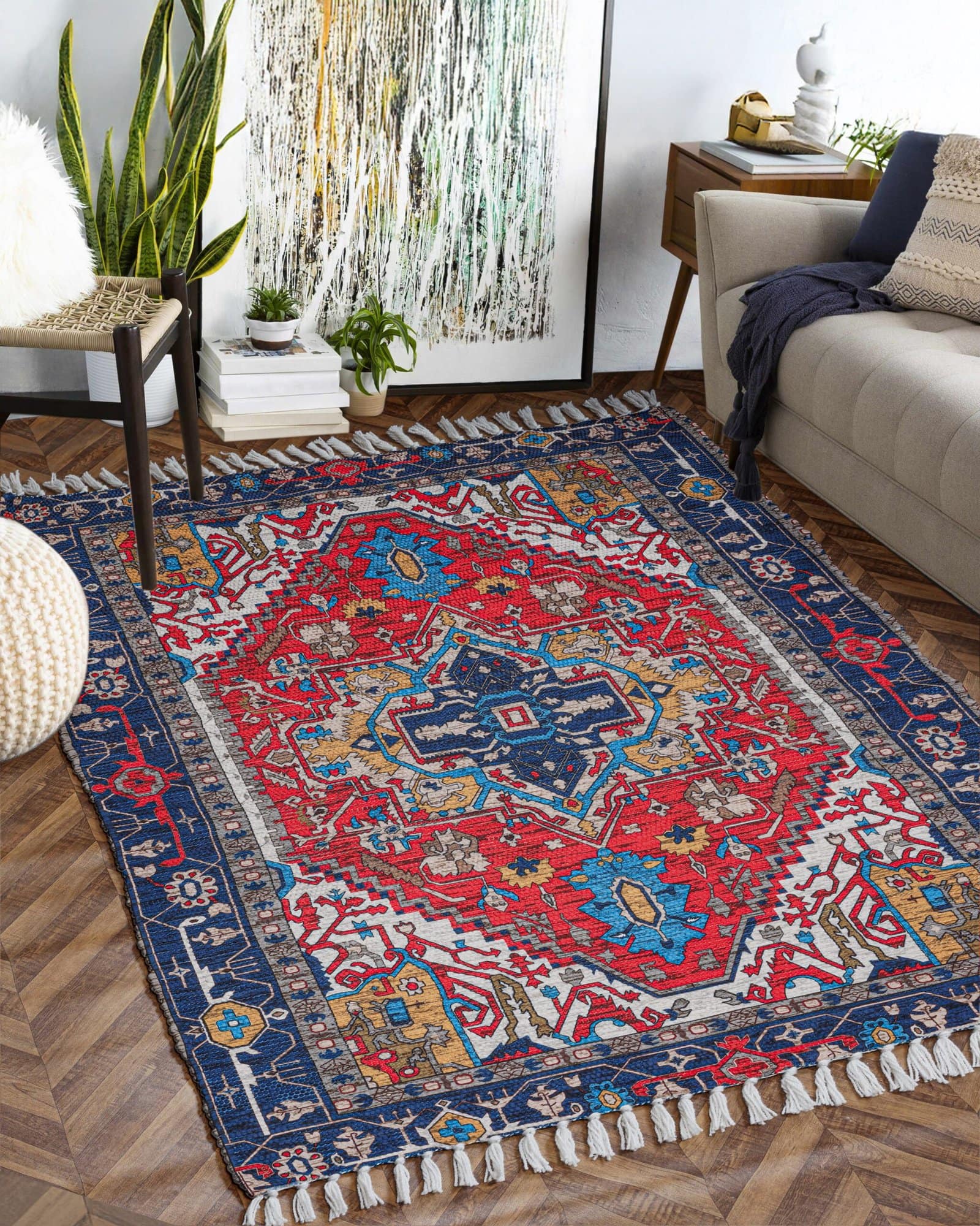 Handmade Modern Printed Rugs - Image 2