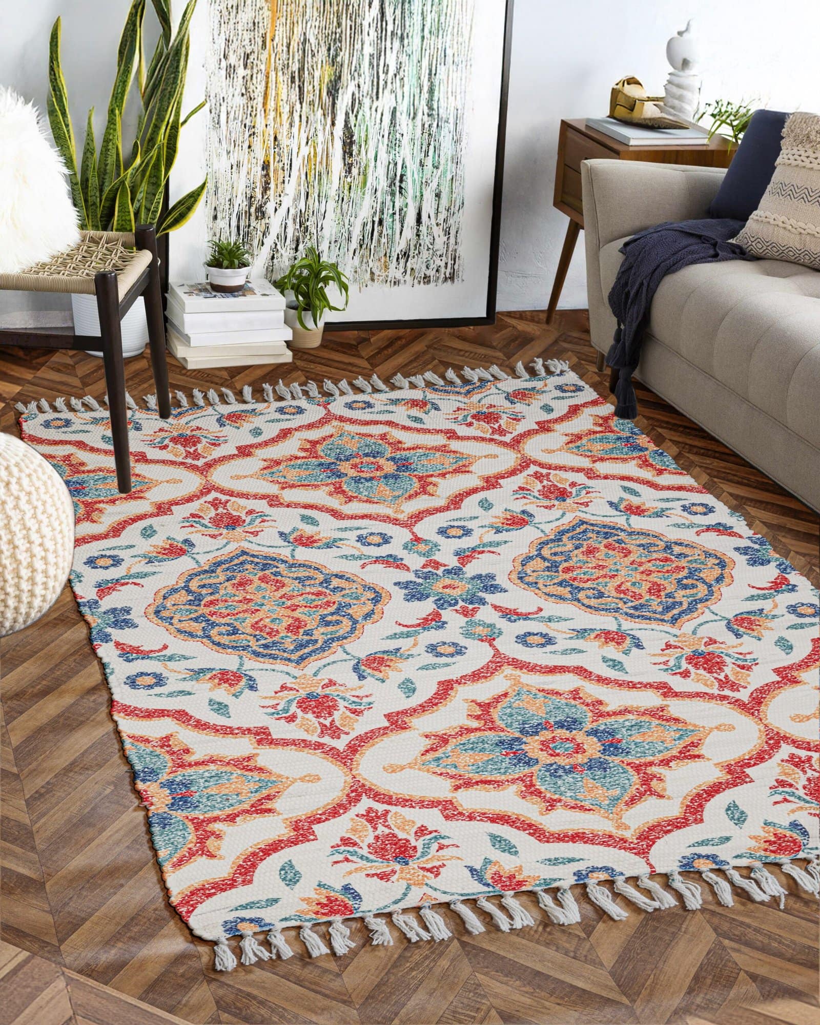 Handmade Mordern Designed Printed Rugs - Image 5