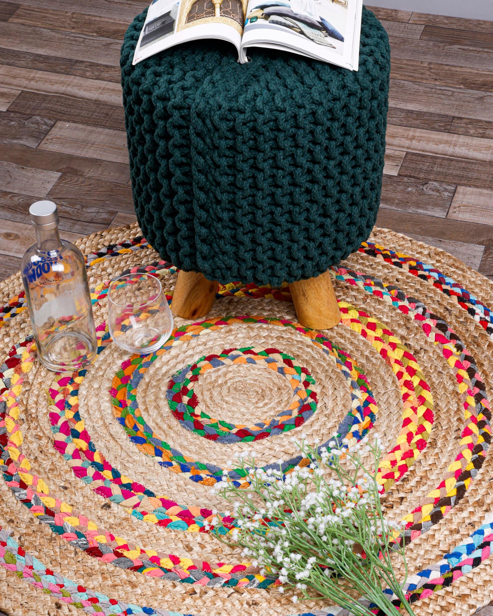 Natural Round Jute | Traditional Carpet