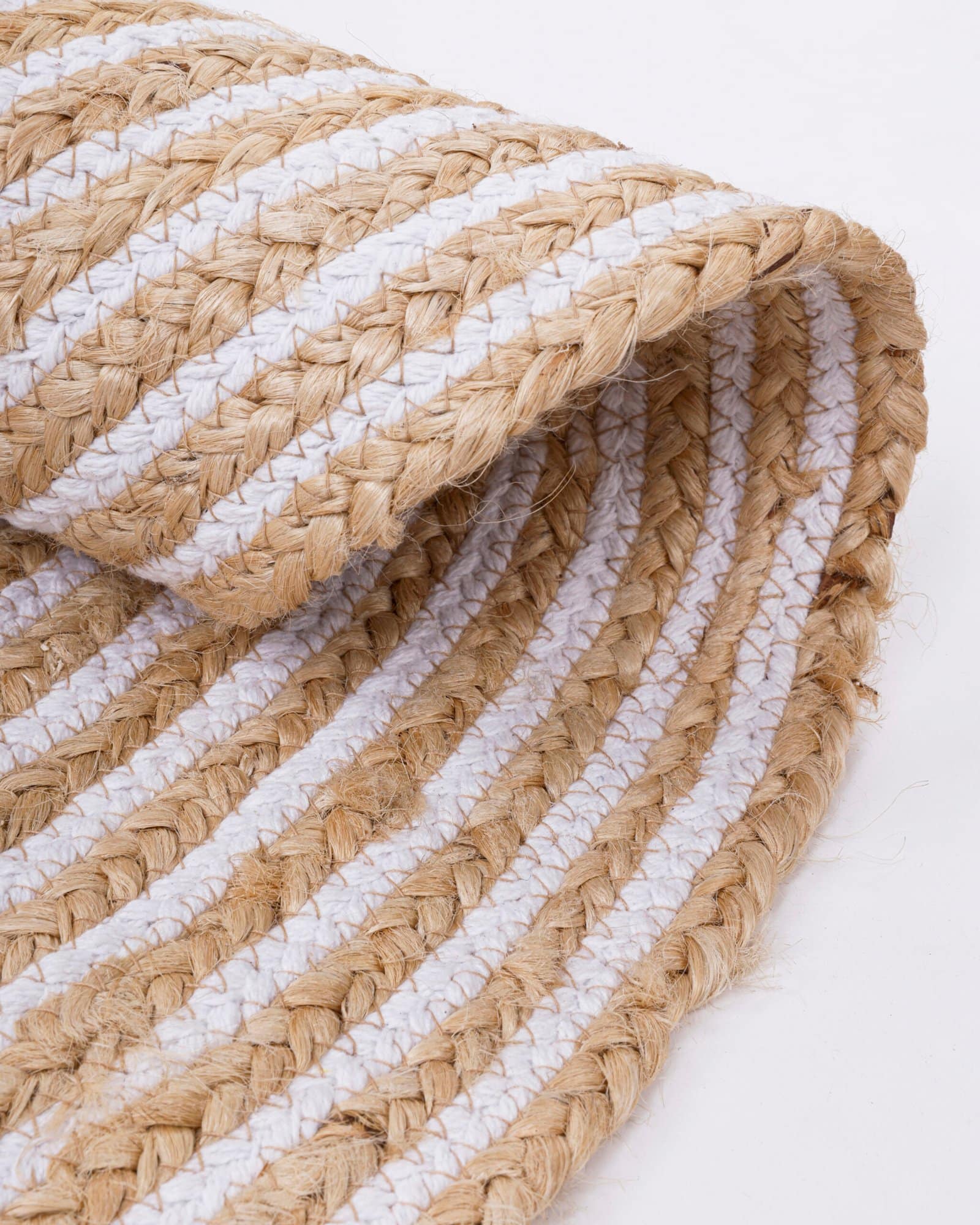 Natural Handwoven Round Jute Rug - Image 5