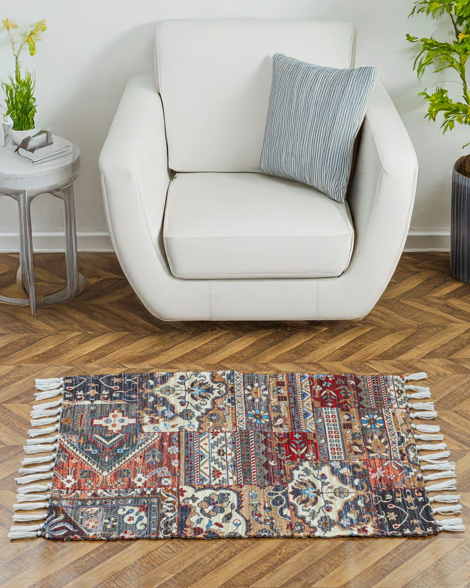 Handmade Multicolor Shade Rug - Image 3