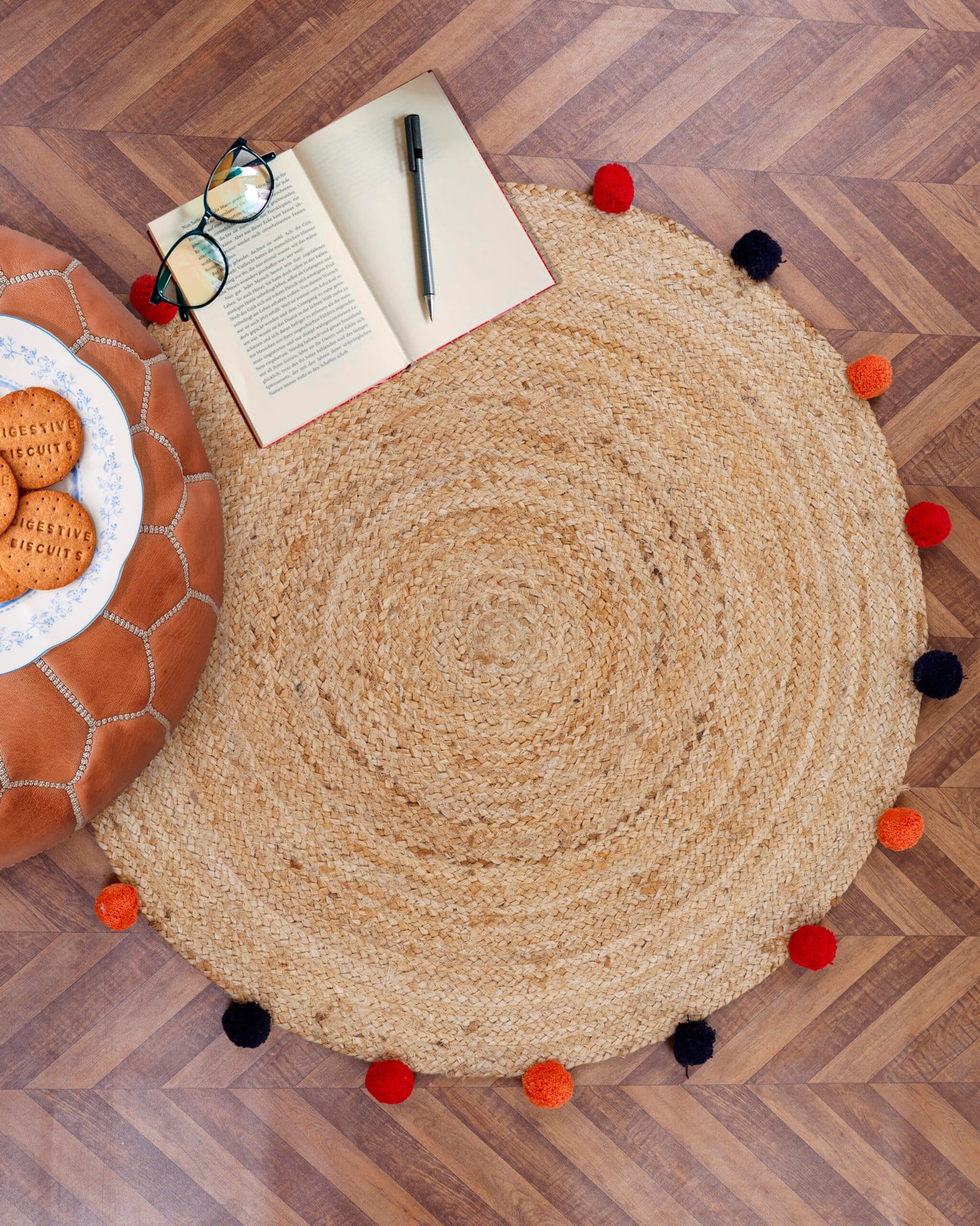 Round Jute Carpet 3-Color - Image 2