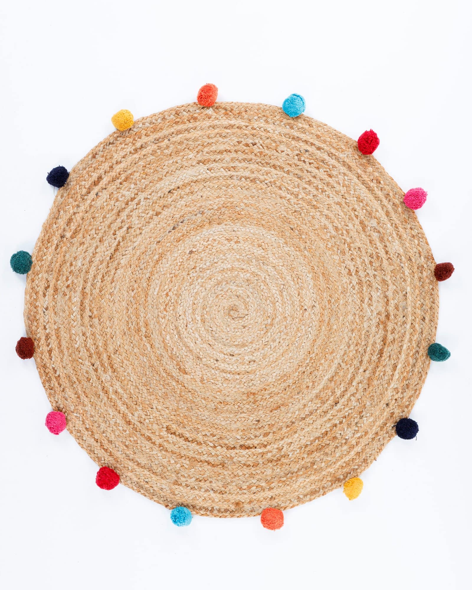 Round Jute Carpet Multicolor - Image 3