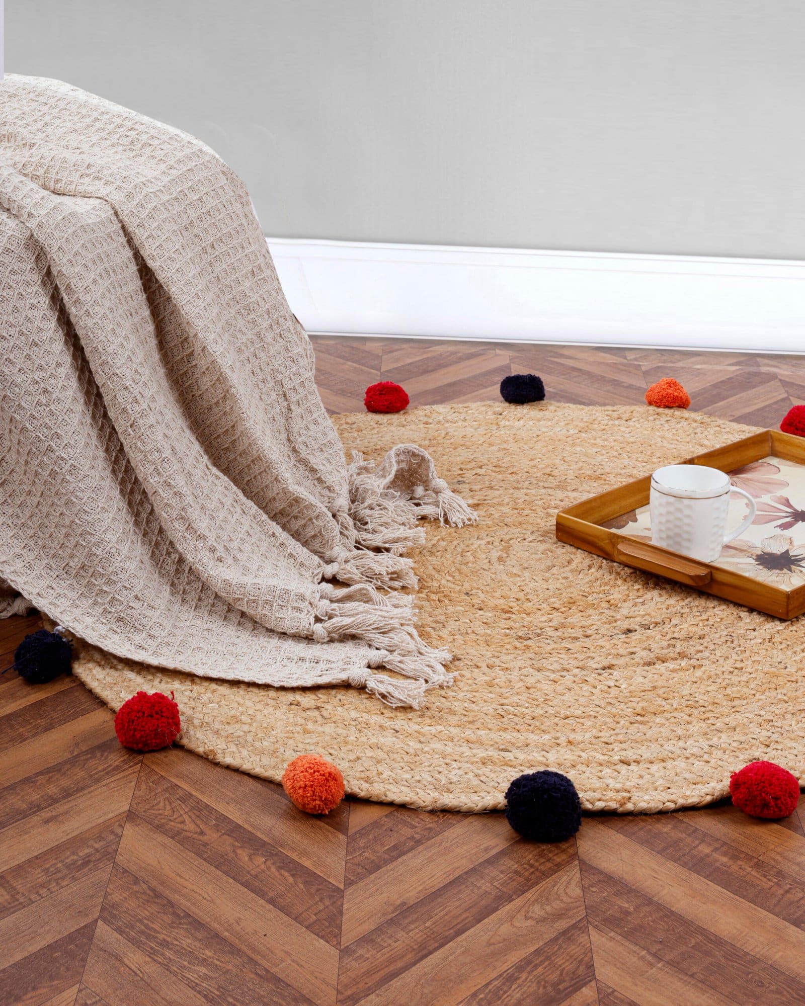 Round Jute Carpet 3-Color - Image 4