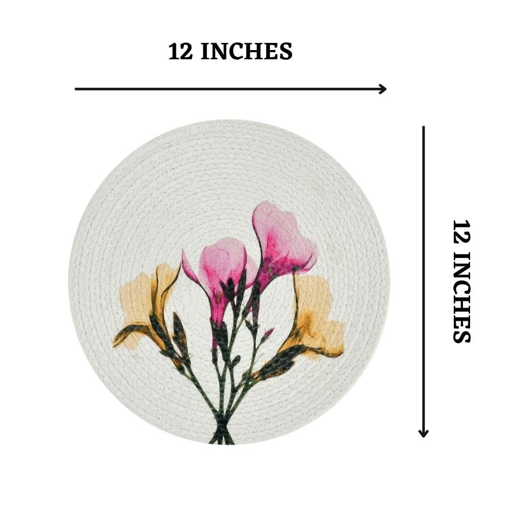 Colorful Printed Round Dining Placemats - Image 2