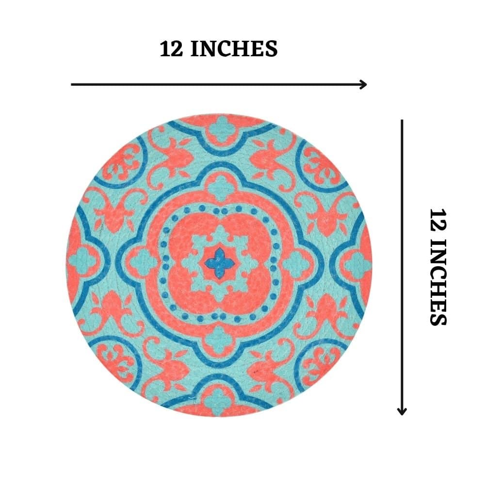 Designer Round Braided Table Placemats - Image 2