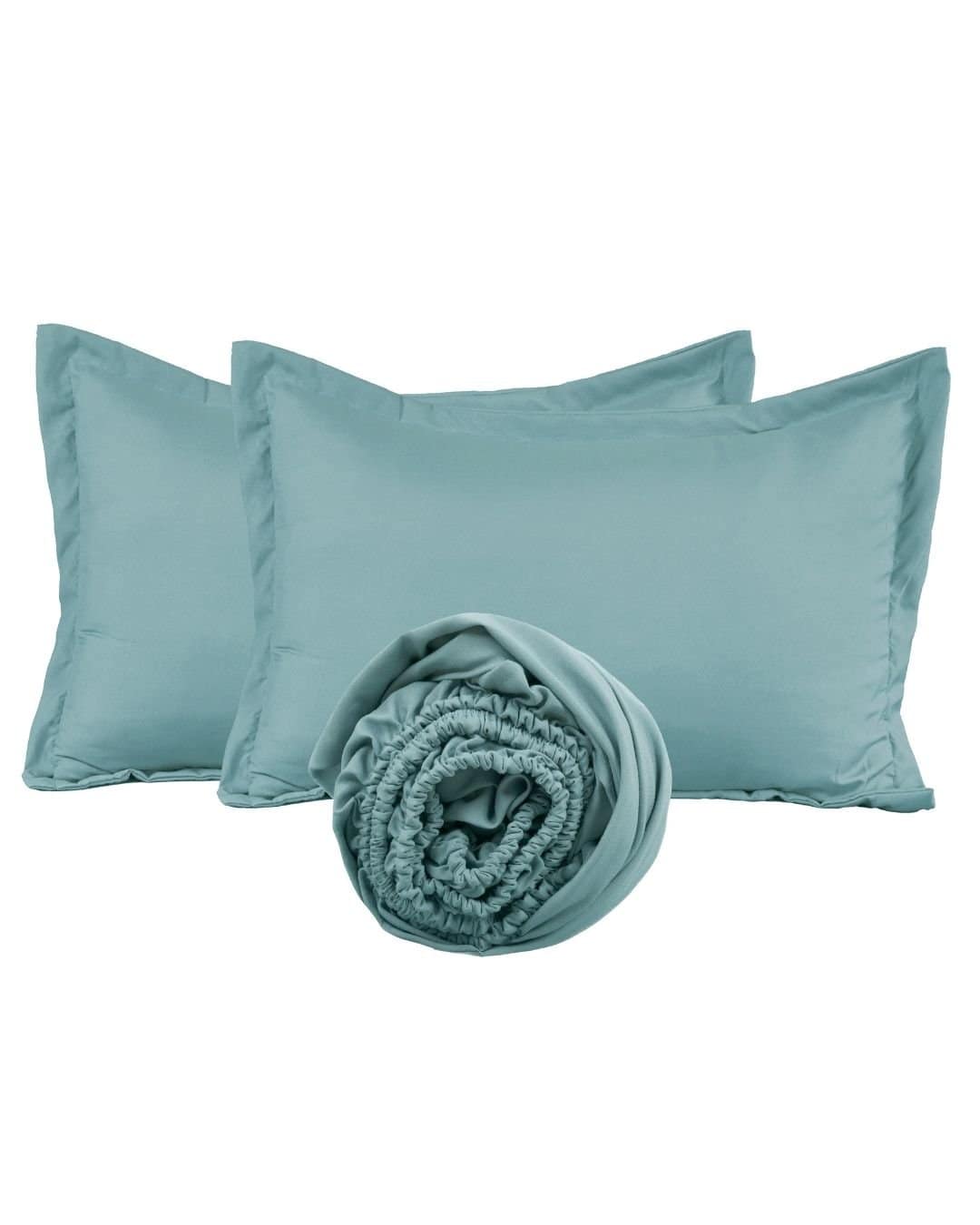 Premium Fitted Icy-Teal Bedsheet - Image 3