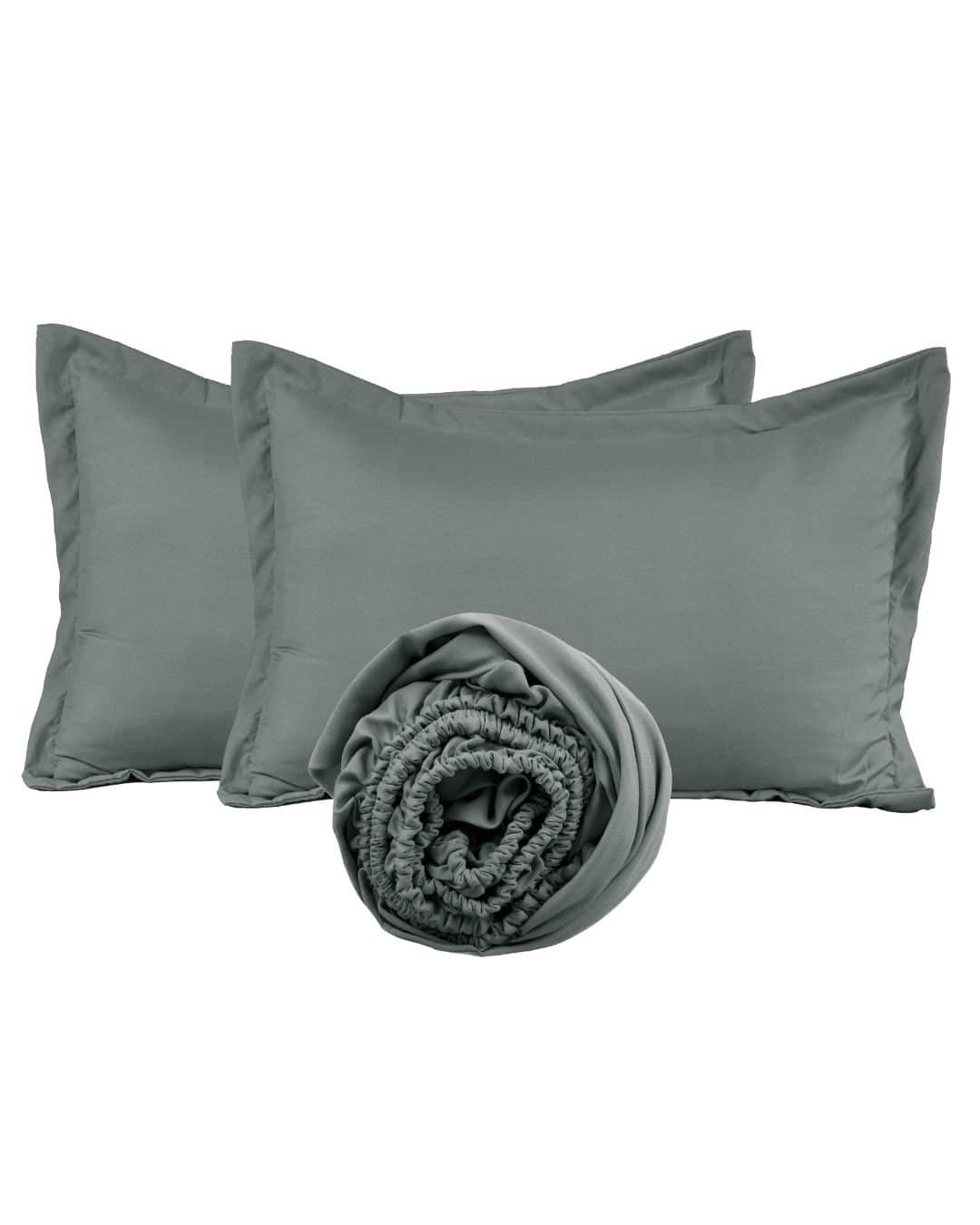 Premium Fitted Somky-Grey Bedsheet - Image 3