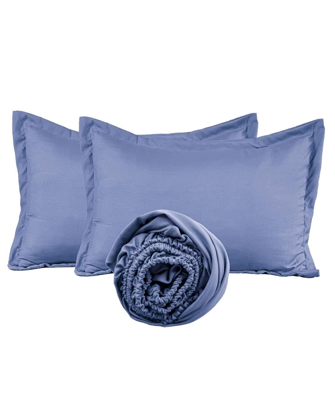 Premium Fitted Lavender-Blue Bedsheet - Image 3