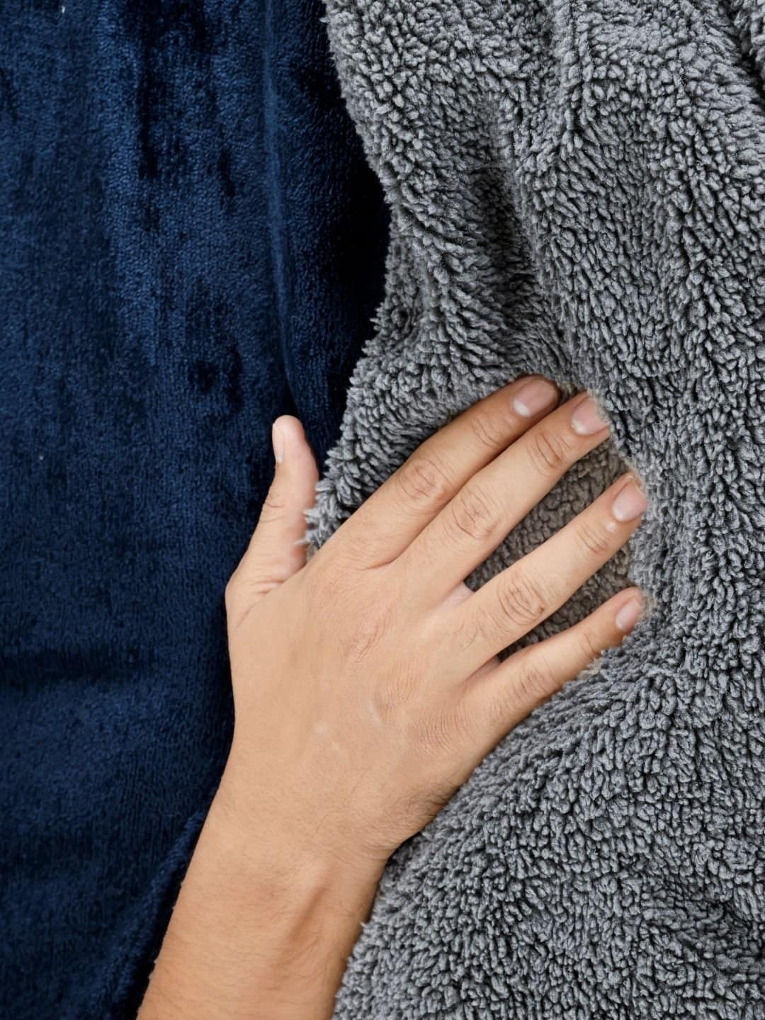 All Season Reversible Navy-Grey Blanket - Image 4