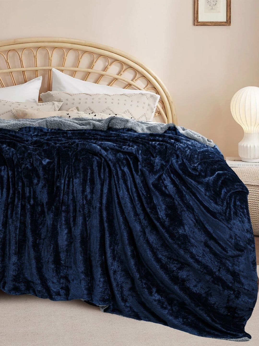 All Season Reversible Navy-Grey Blanket - Image 2