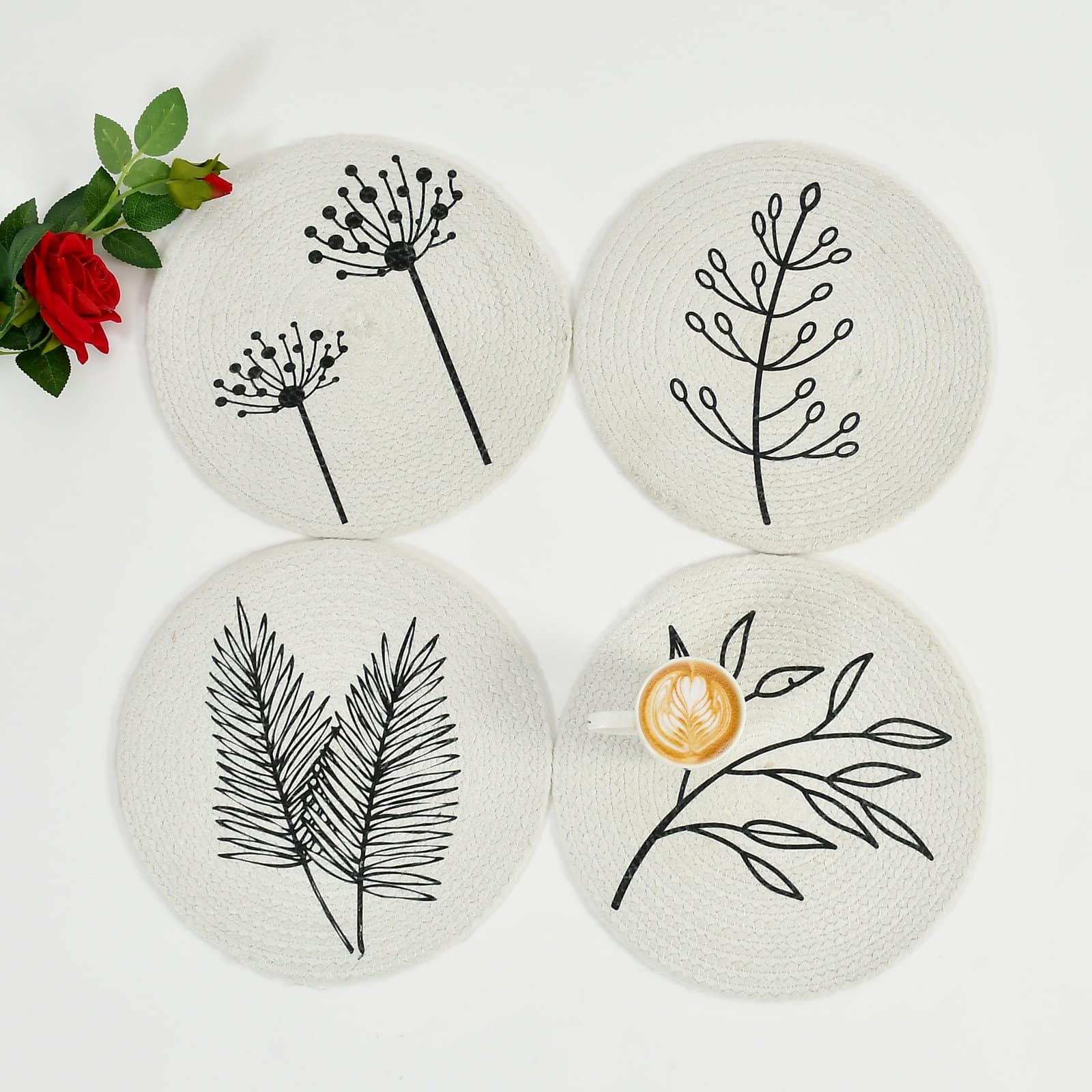 Heat Resistant Braided Round Placemats