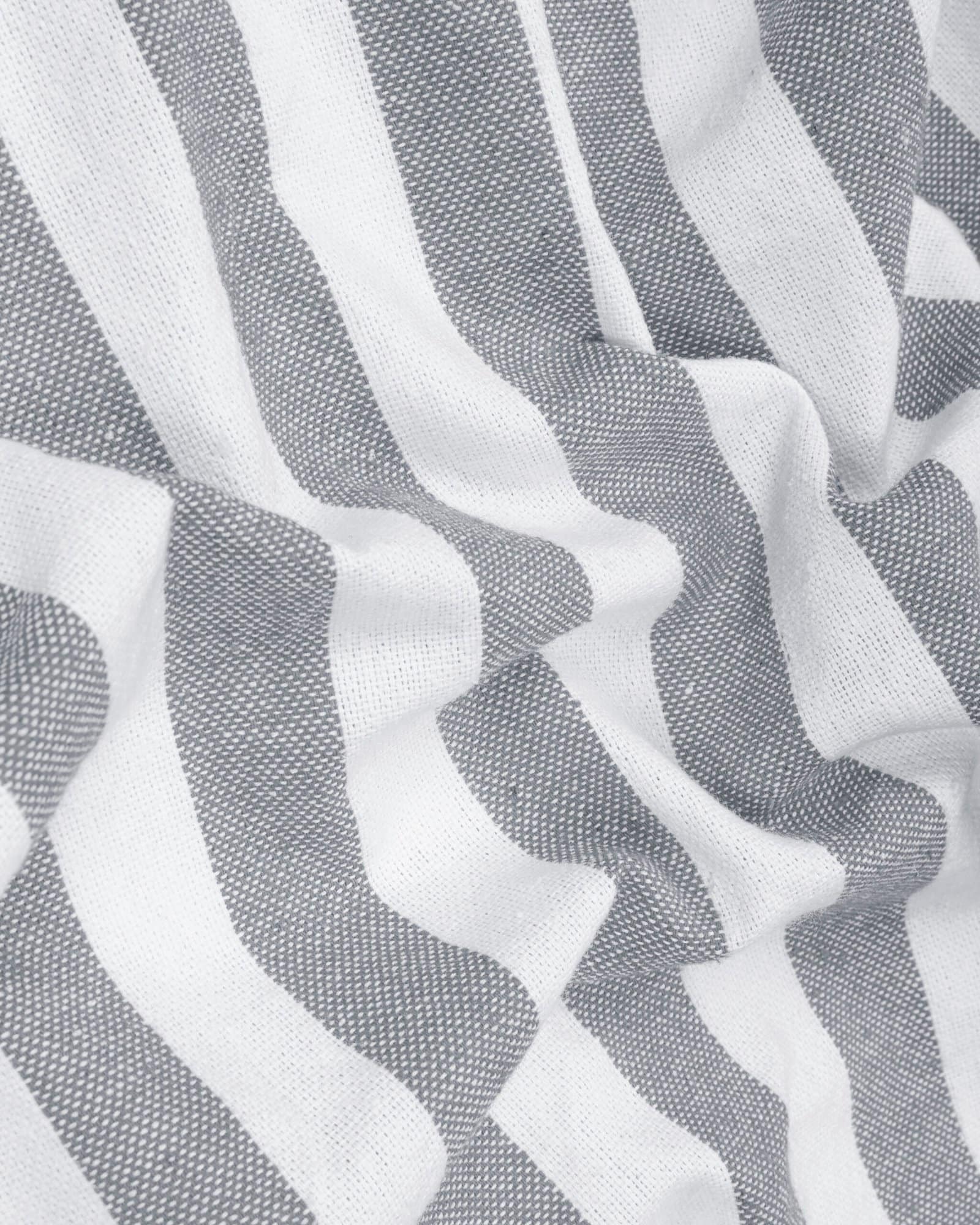 Grey Striped Bath Towel - Image 3