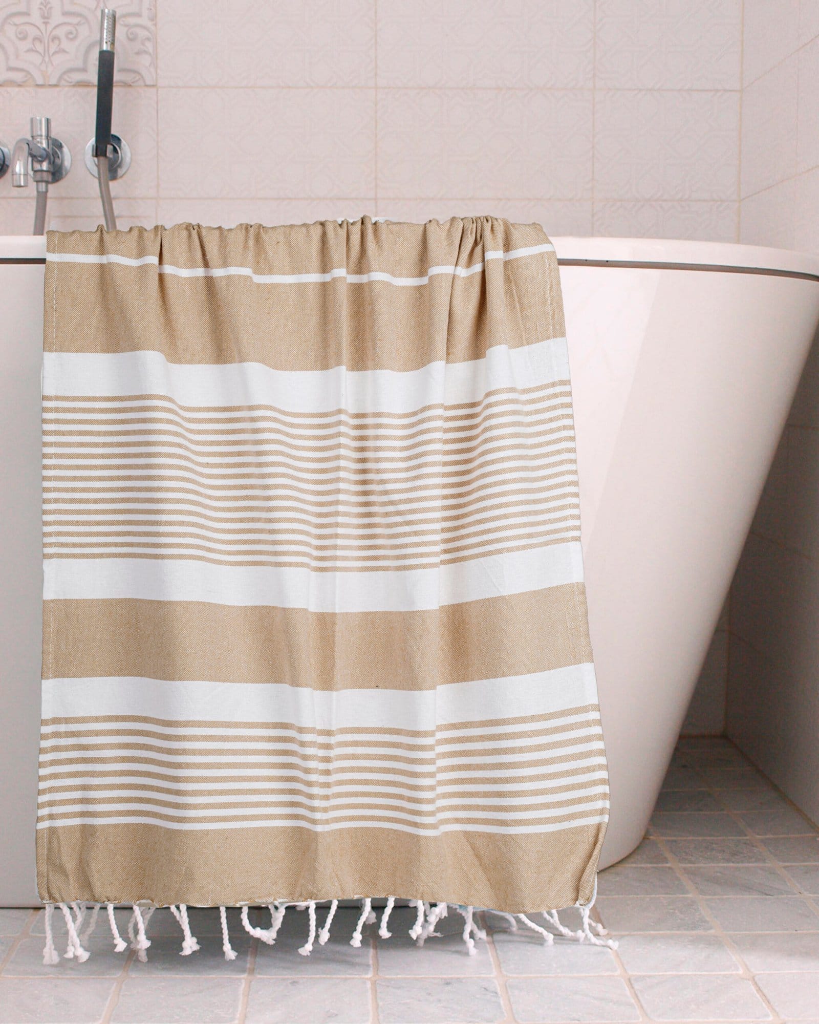 Beige Color Bath Towel - Image 5