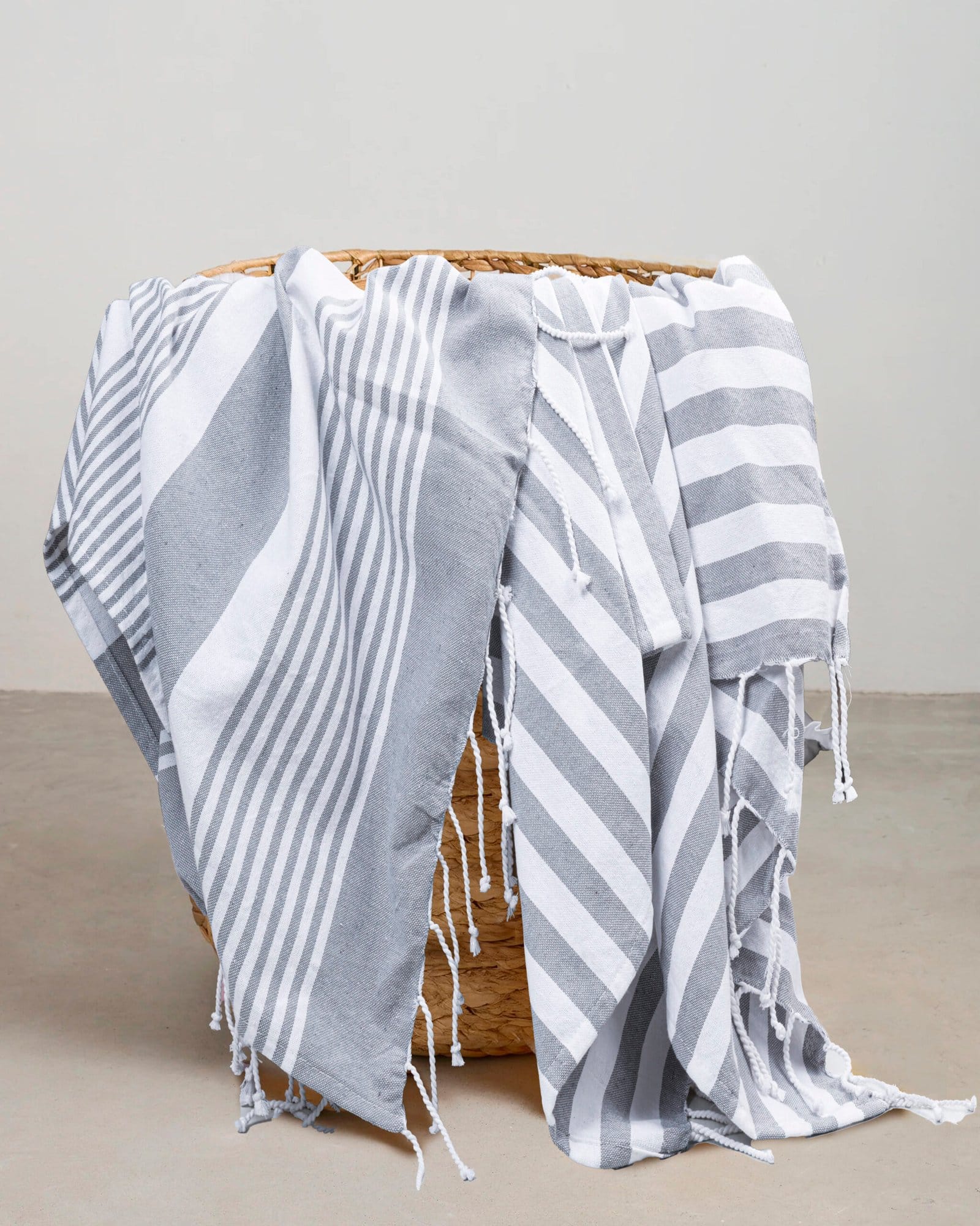 Grey Striped Bath Towel - Image 5