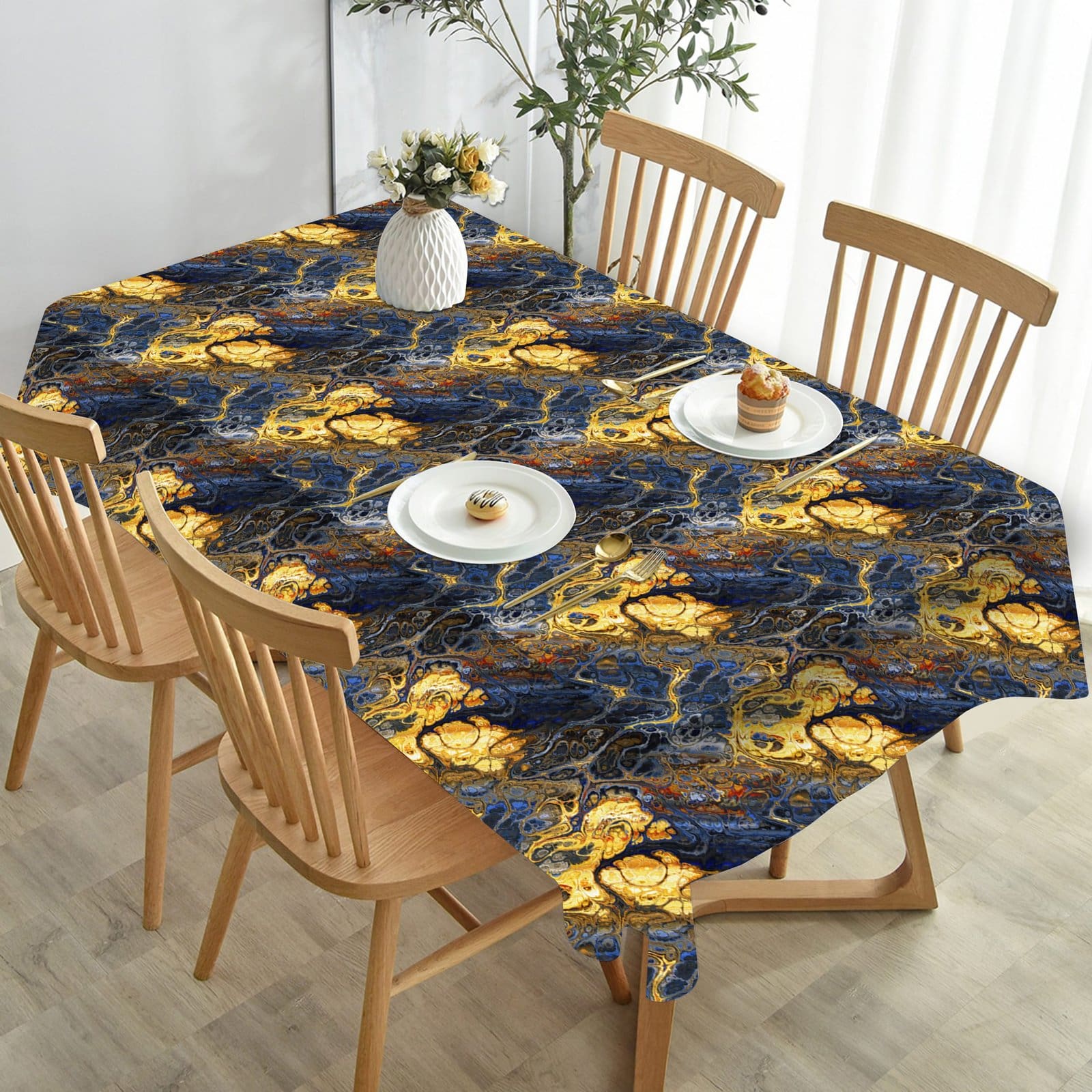Cotton Feel Designer Printed Dining Table Cloth