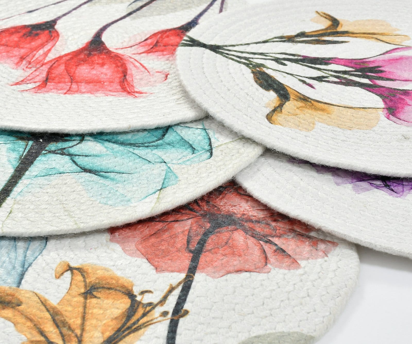Colorful Printed Round Dining Placemats - Image 4