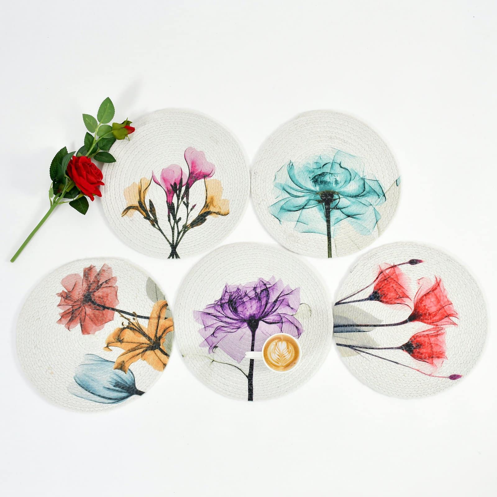 Colorful Printed Round Dining Placemats