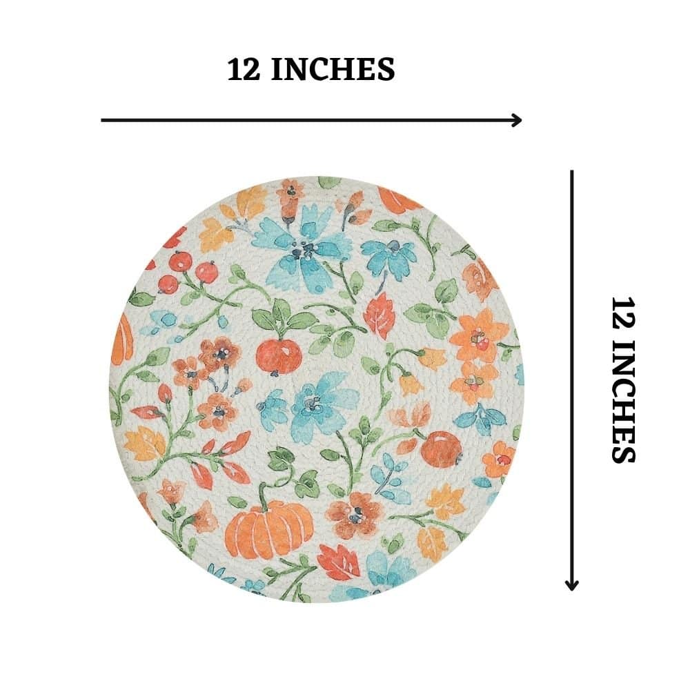 Round Printed Heat Resistant Dining Placemats - Image 2