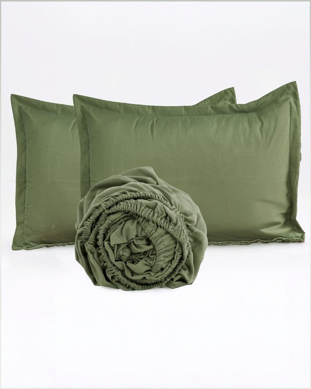 Premium Fitted Sage-Green Bedsheet - Image 3