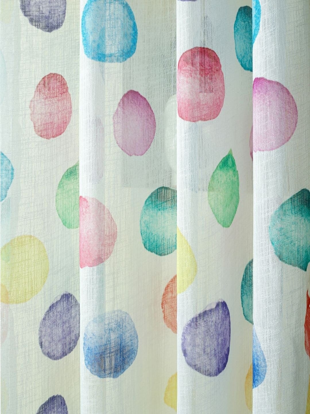 Printed Linen Multicolor Design Sheer Curtains - Image 3