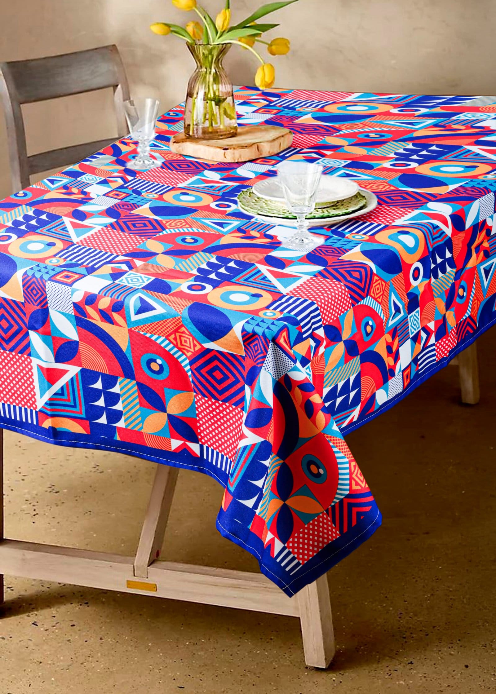 Vibrant Meadow Printed Dining Table Cloth