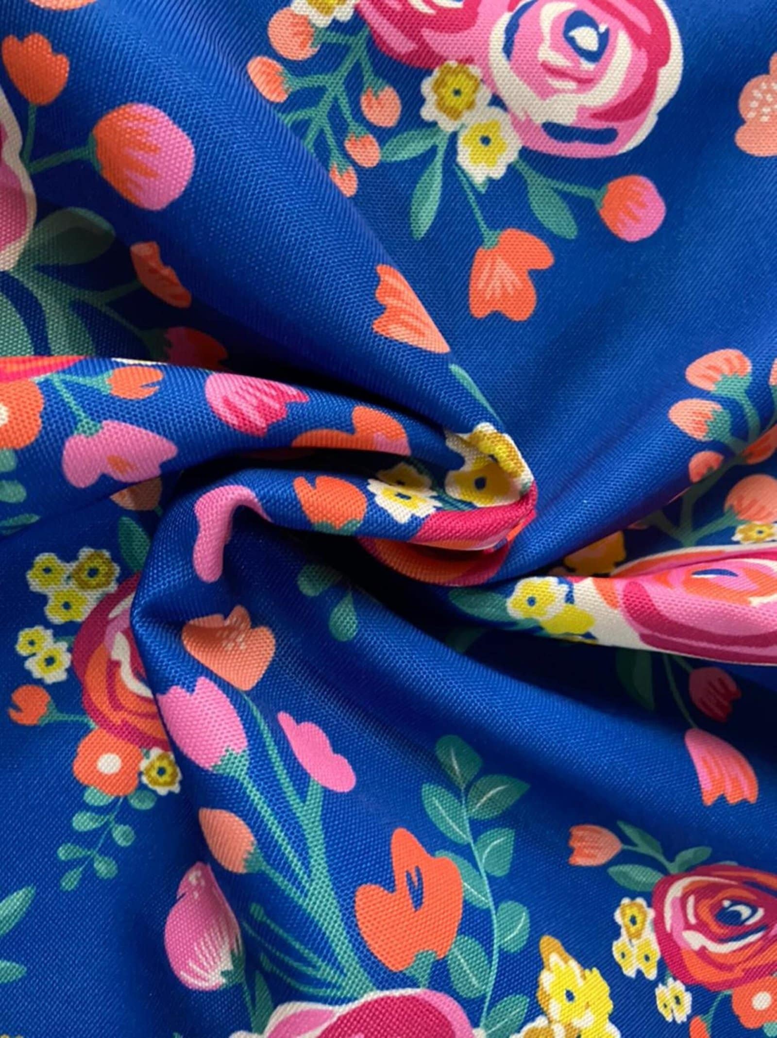 Digital Printed Blue Flower Design Table Runner - Image 2