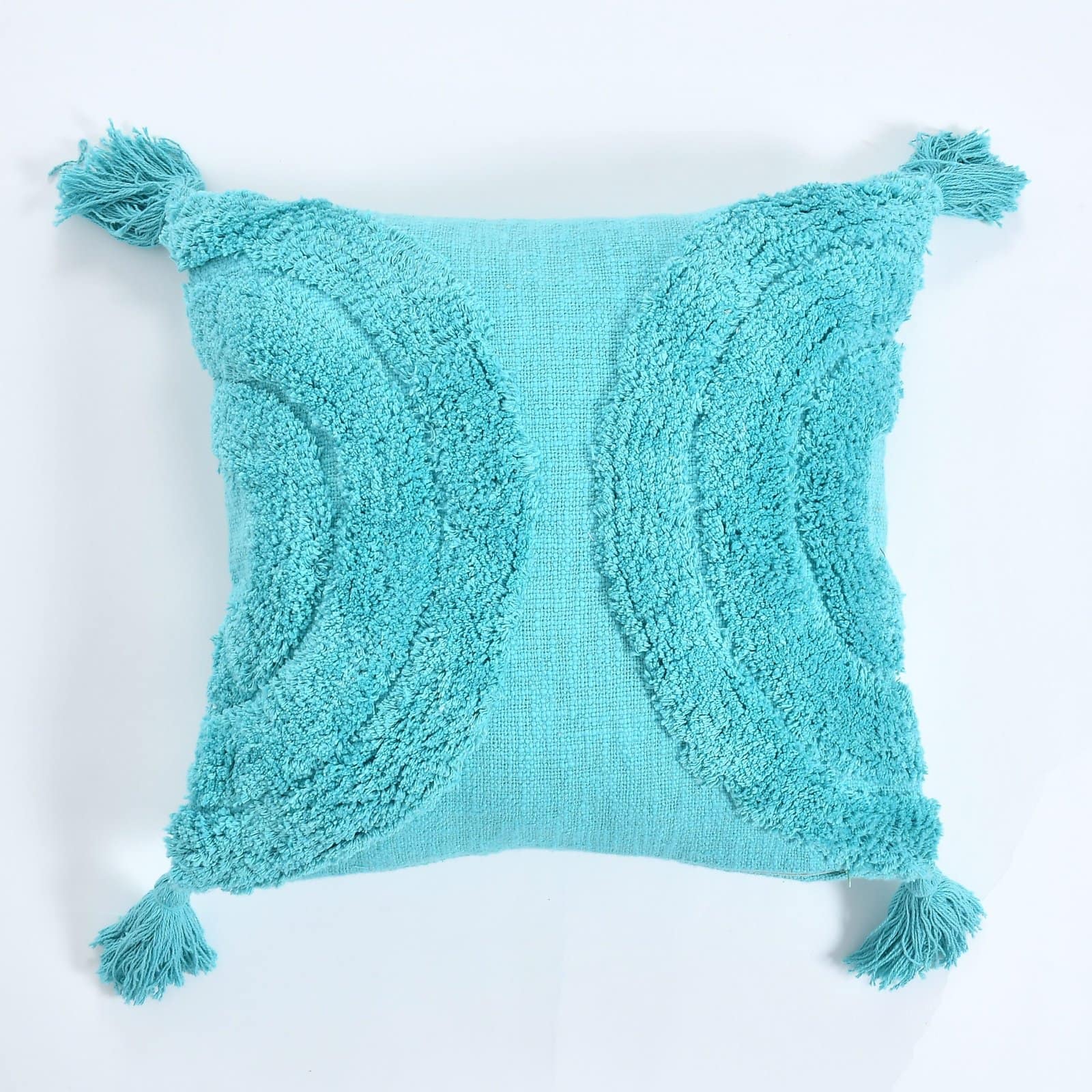 5 Handmade Decorative Blue Boho Pillow Covers - Image 1