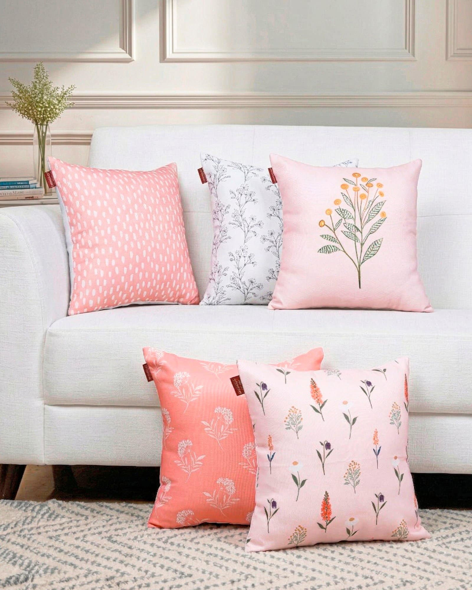 Multicolor Canvas Printed Cushion Cover - Image 5