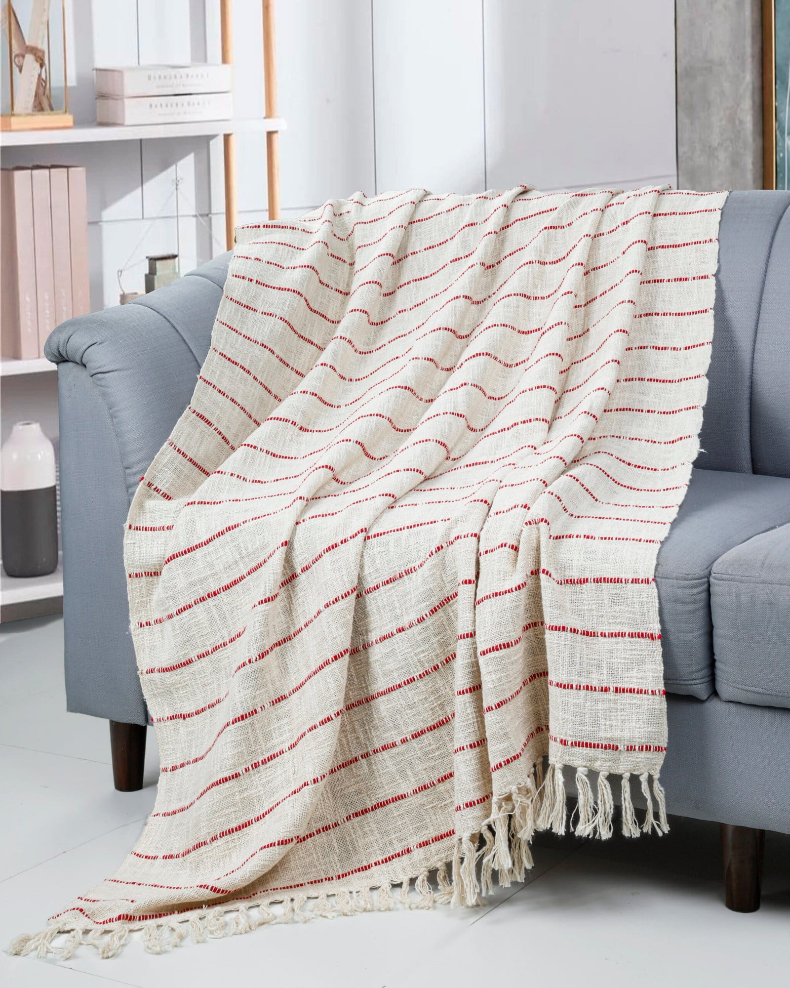 Premium All Season Red Cotton Throw