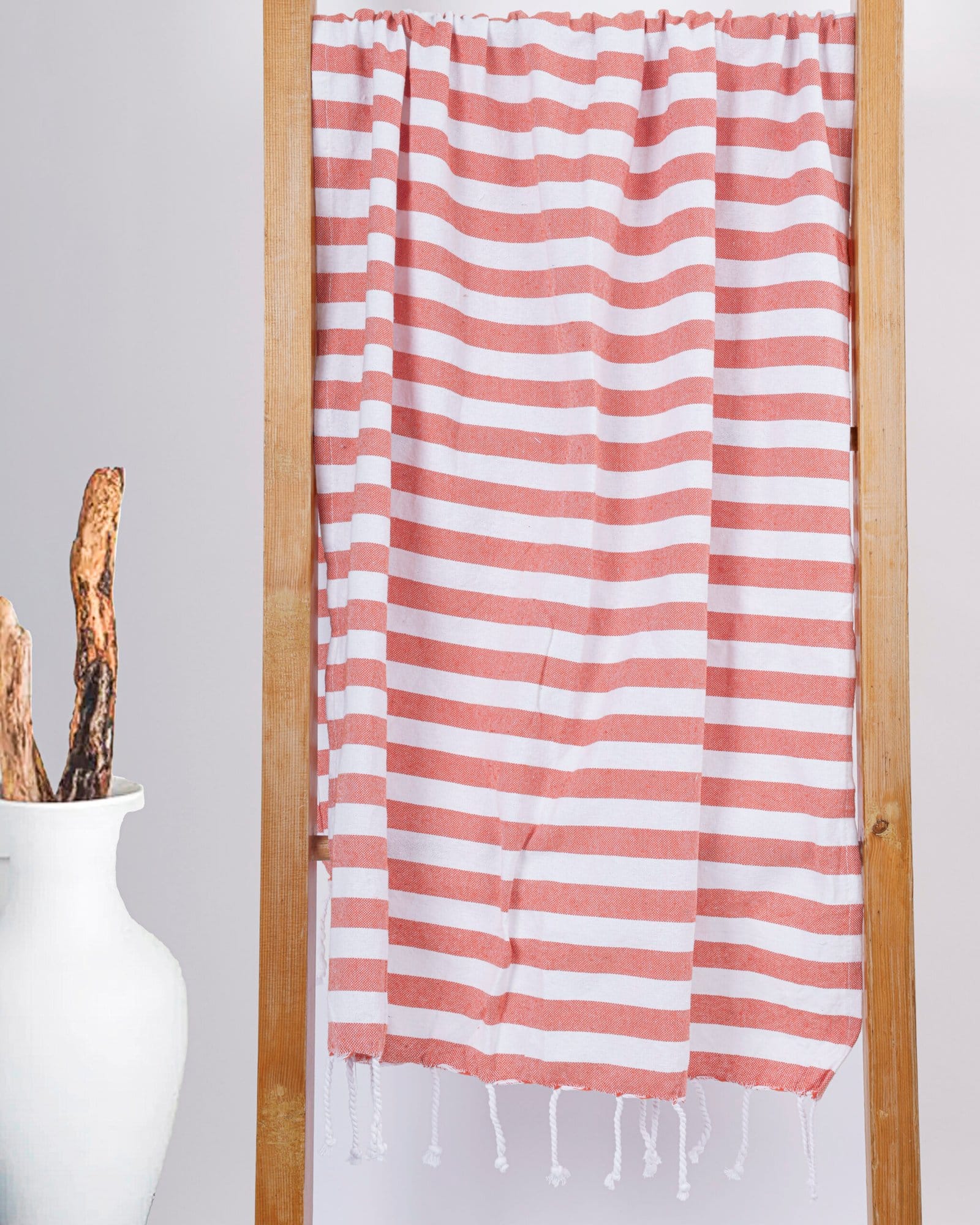 Peach Striped Bath Towel - Image 5
